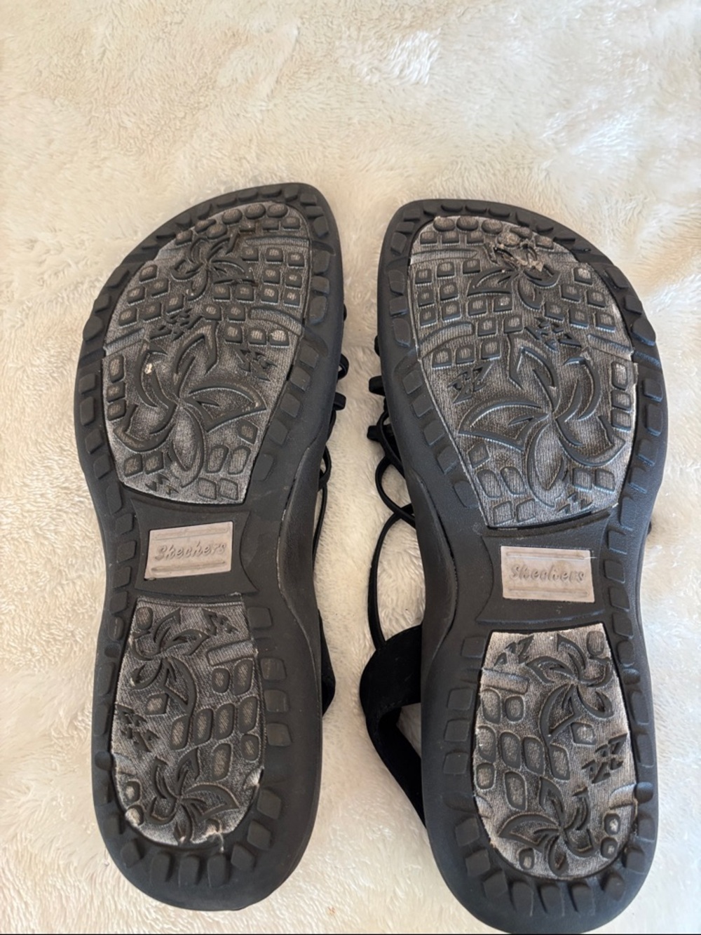 Skechers Black Knotted Strappy Slingback Sandals - Picture 3 of 4